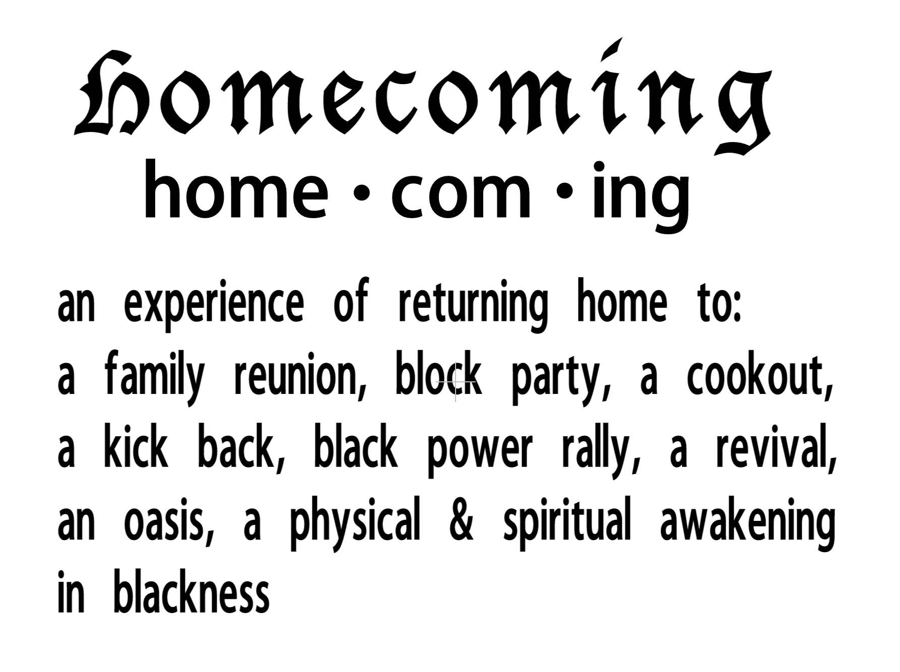 Homecoming Meaning Home Decor