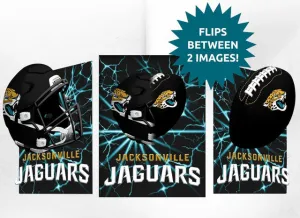 Jacksonville Jaguars 3D Art Print 12x16 Lightning Flip