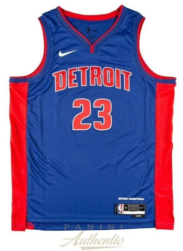 JADEN IVEY Autographed Detroit Pistons Blue Nike Swingman Jersey PANINI