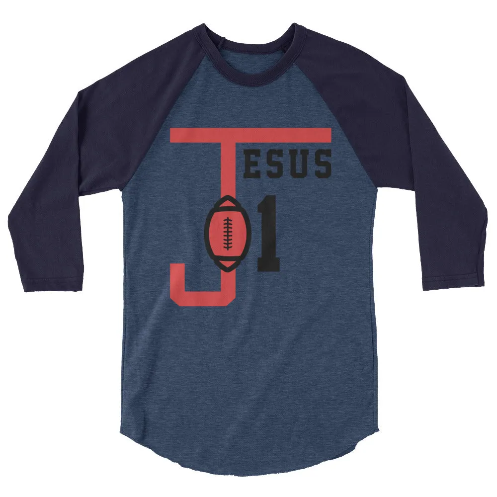 JESUS 01 | Premium SPORTS Design Adult or Teen Unisex Raglan Shirt