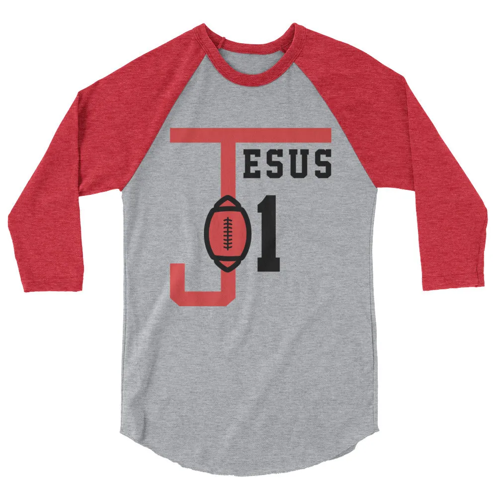 JESUS 01 | Premium SPORTS Design Adult or Teen Unisex Raglan Shirt