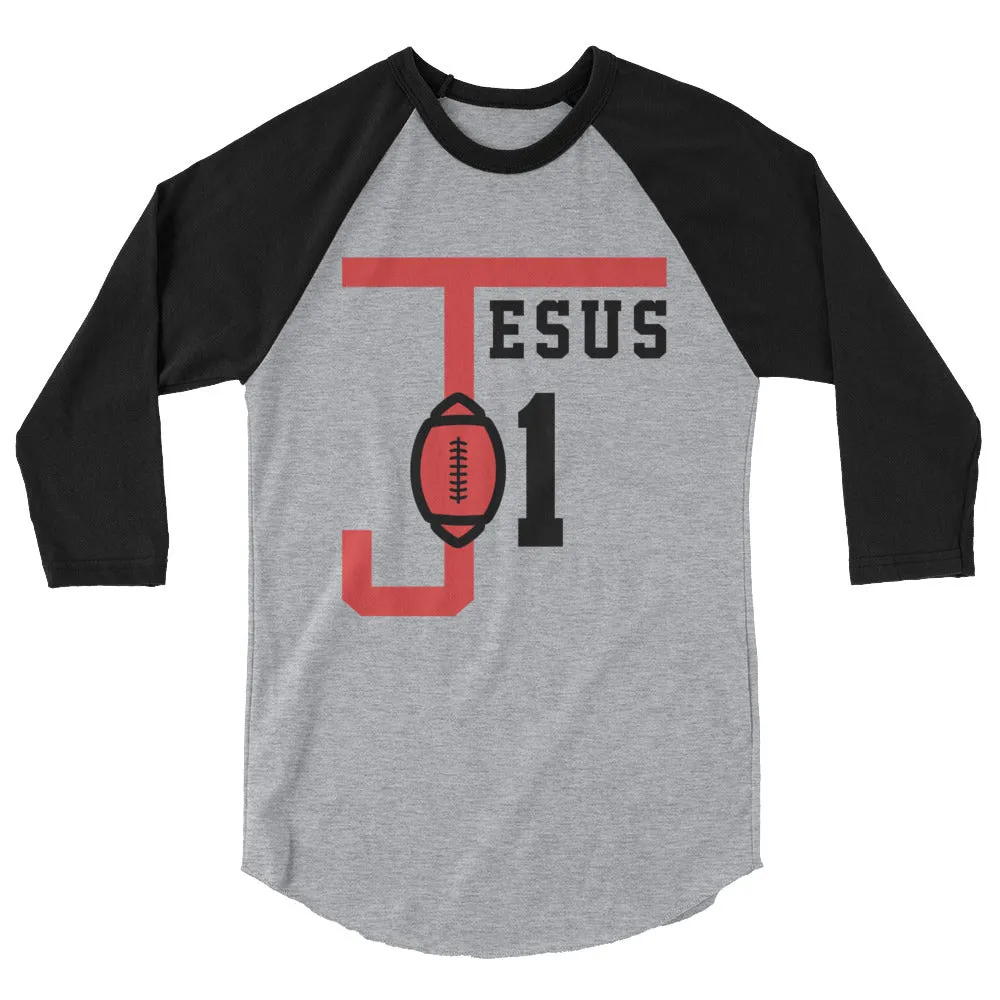 JESUS 01 | Premium SPORTS Design Adult or Teen Unisex Raglan Shirt