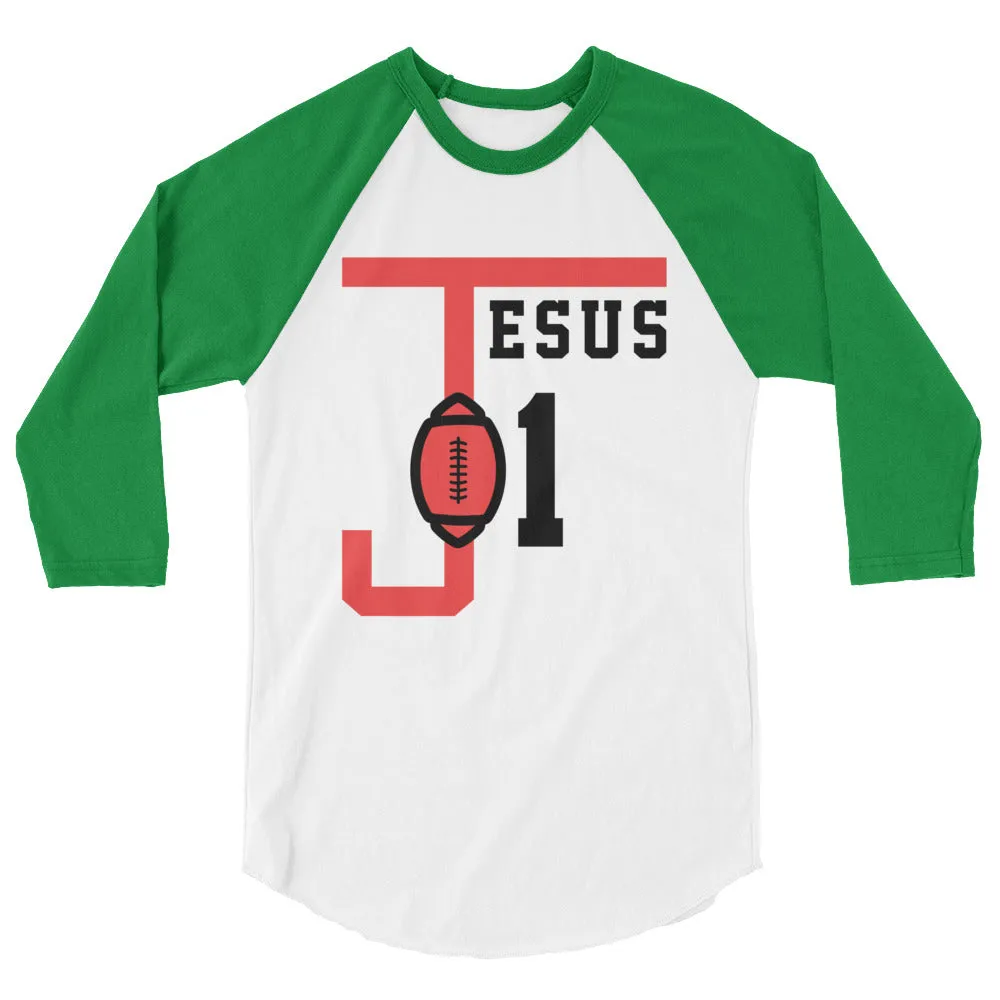 JESUS 01 | Premium SPORTS Design Adult or Teen Unisex Raglan Shirt