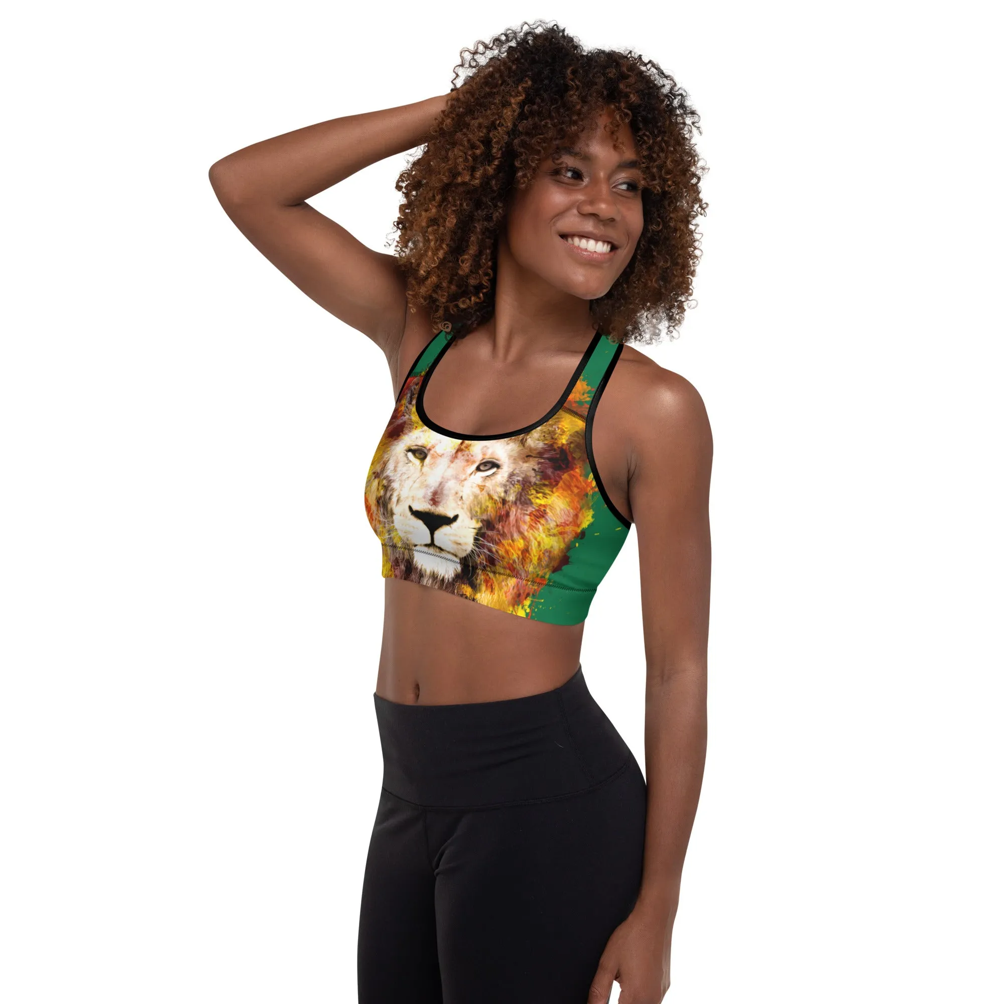 Jewel/Lion Sports Bra