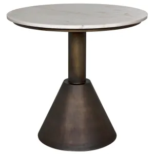 Joseph Side Table, Aged Brass