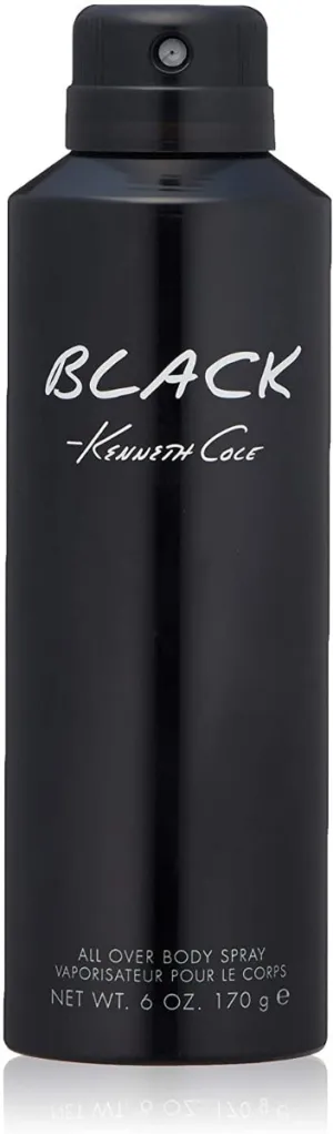 Kenneth Cole Black Body Spray For Men, 6.0 Oz