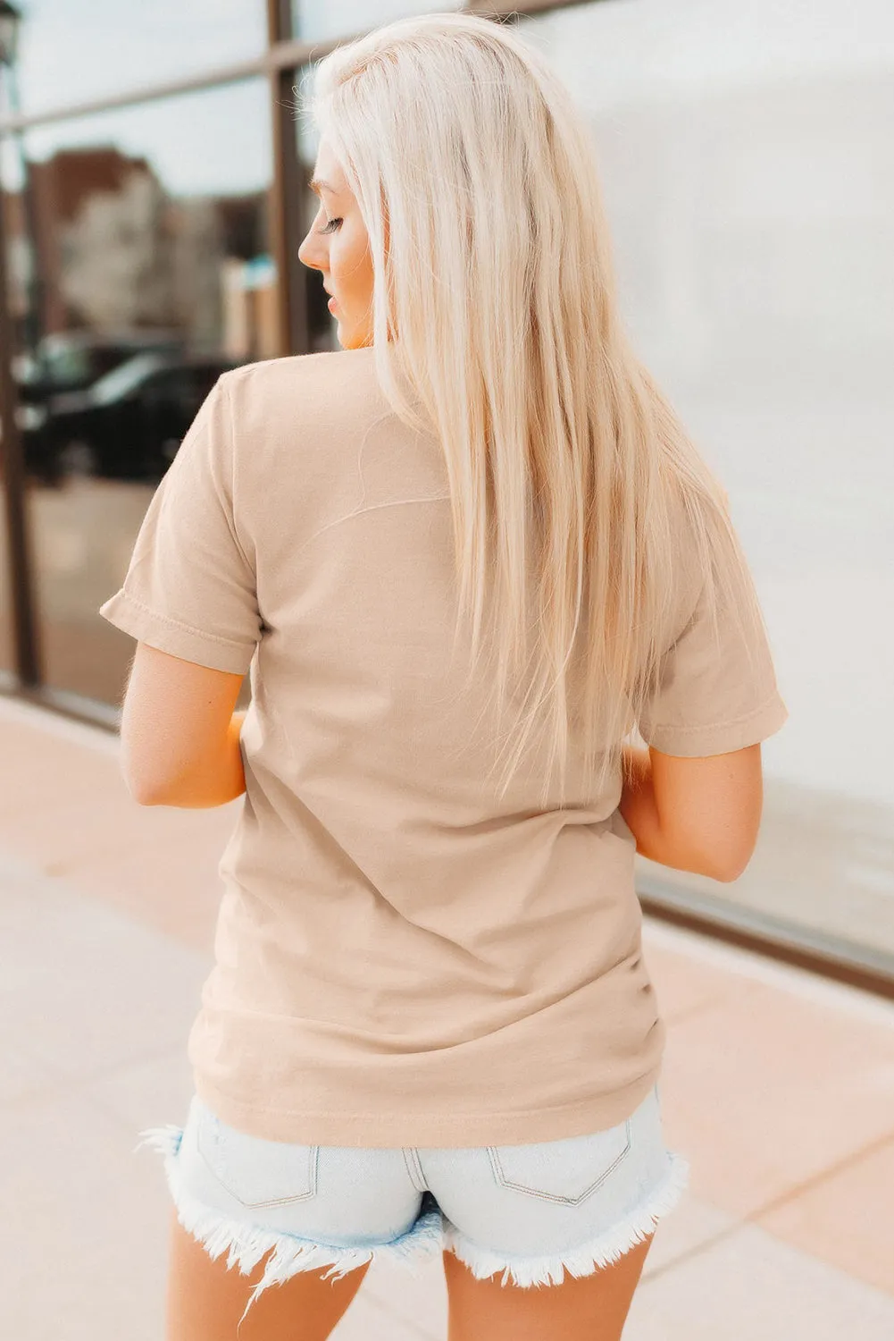 Khaki Candy Heart Thanksgiving Graphic Tee