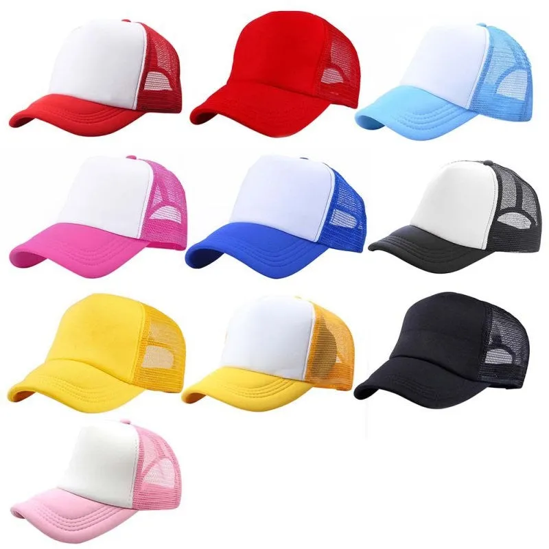Kids Summer Hat - White Black