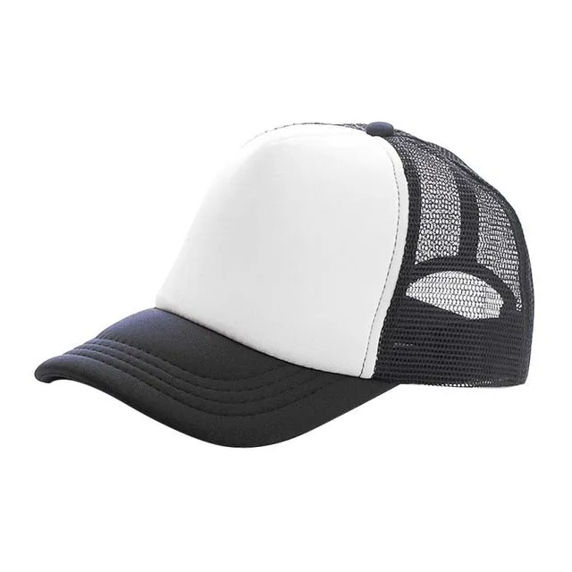 Kids Summer Hat - White Black