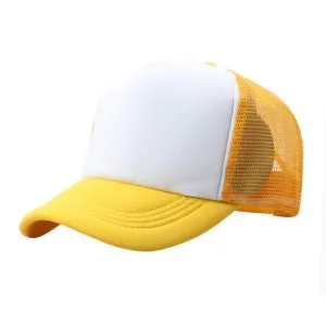 Kids Summer Hat - White Yellow