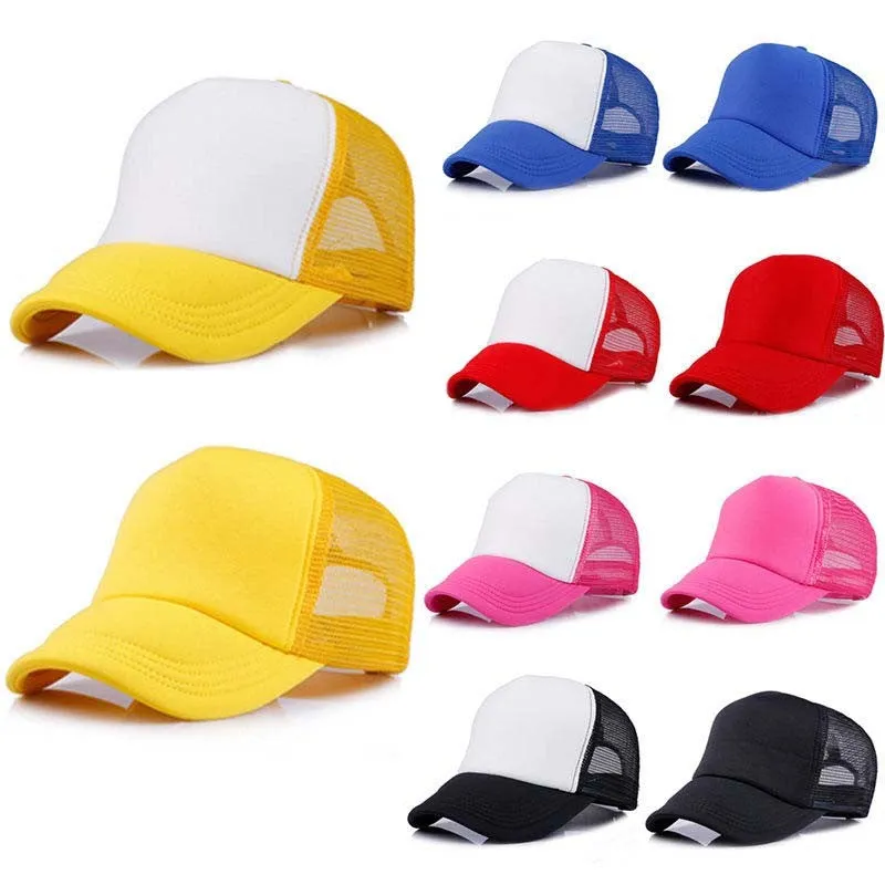 Kids Summer Hat - White Yellow