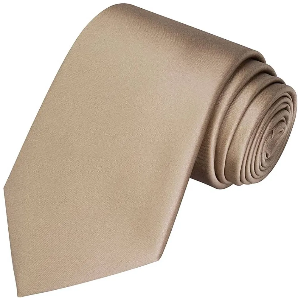 KissTies Solid Satin Tie Pure Color Necktie Mens Ties   Gift Box | Multiple Colors