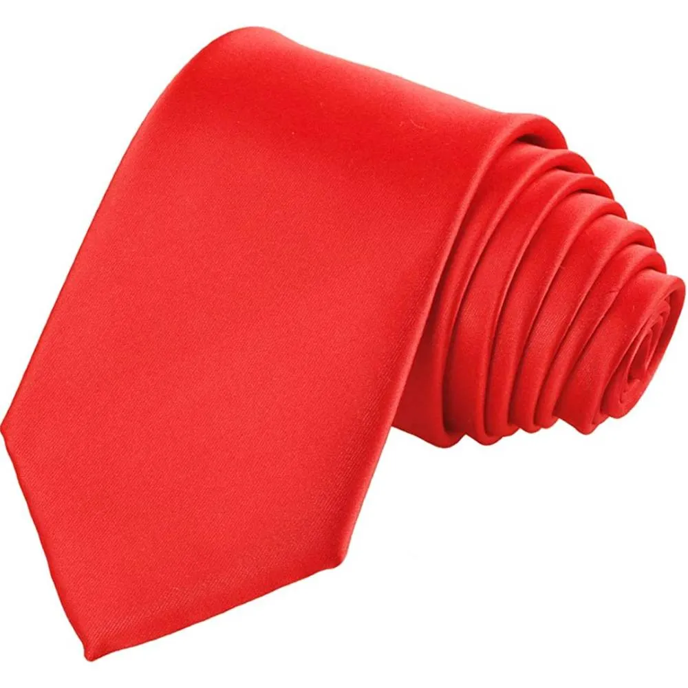 KissTies Solid Satin Tie Pure Color Necktie Mens Ties   Gift Box | Multiple Colors