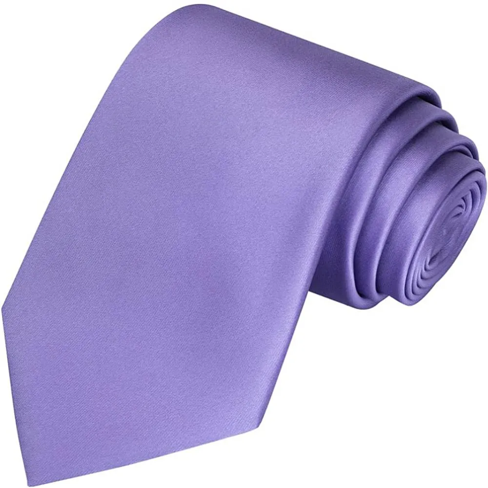 KissTies Solid Satin Tie Pure Color Necktie Mens Ties   Gift Box | Multiple Colors