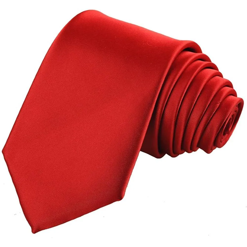 KissTies Solid Satin Tie Pure Color Necktie Mens Ties   Gift Box | Multiple Colors
