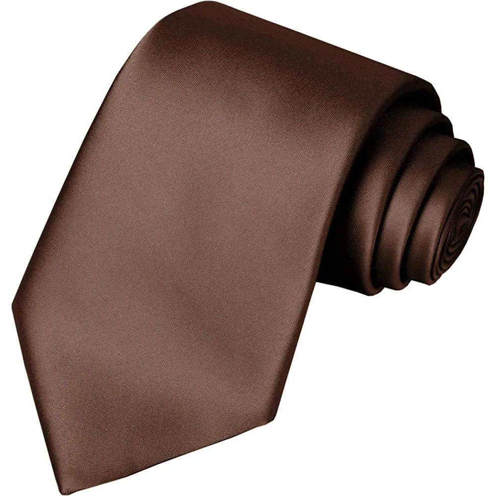 KissTies Solid Satin Tie Pure Color Necktie Mens Ties   Gift Box | Multiple Colors