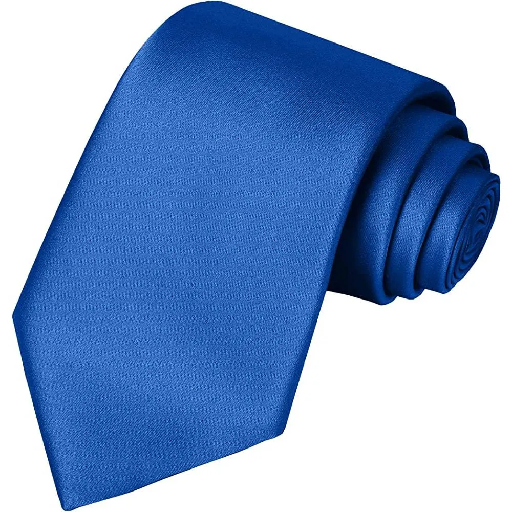 KissTies Solid Satin Tie Pure Color Necktie Mens Ties   Gift Box | Multiple Colors