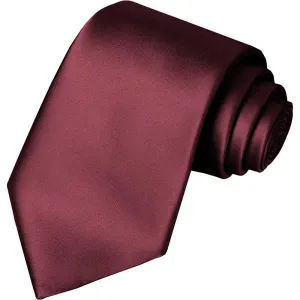 KissTies Solid Satin Tie Pure Color Necktie Mens Ties   Gift Box | Multiple Colors