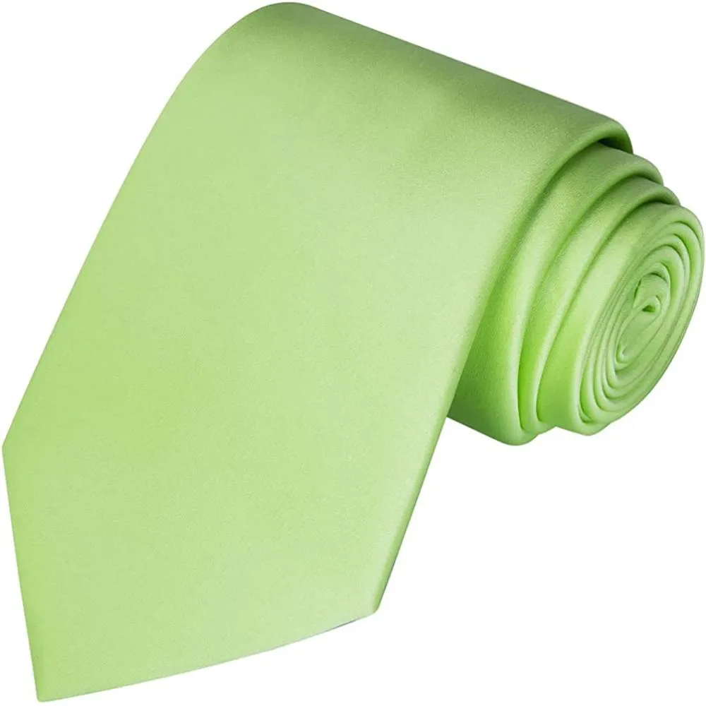 KissTies Solid Satin Tie Pure Color Necktie Mens Ties   Gift Box | Multiple Colors