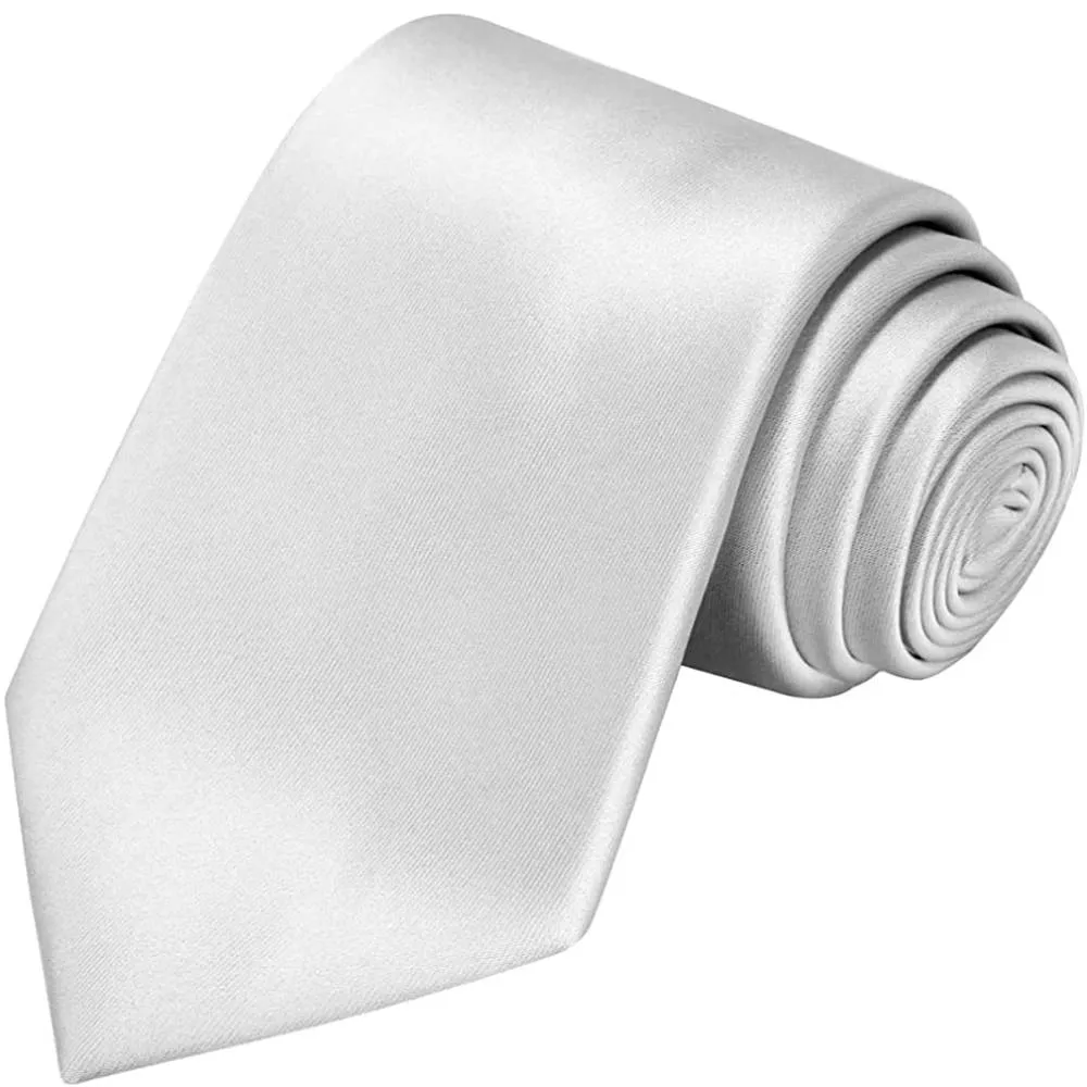 KissTies Solid Satin Tie Pure Color Necktie Mens Ties   Gift Box | Multiple Colors
