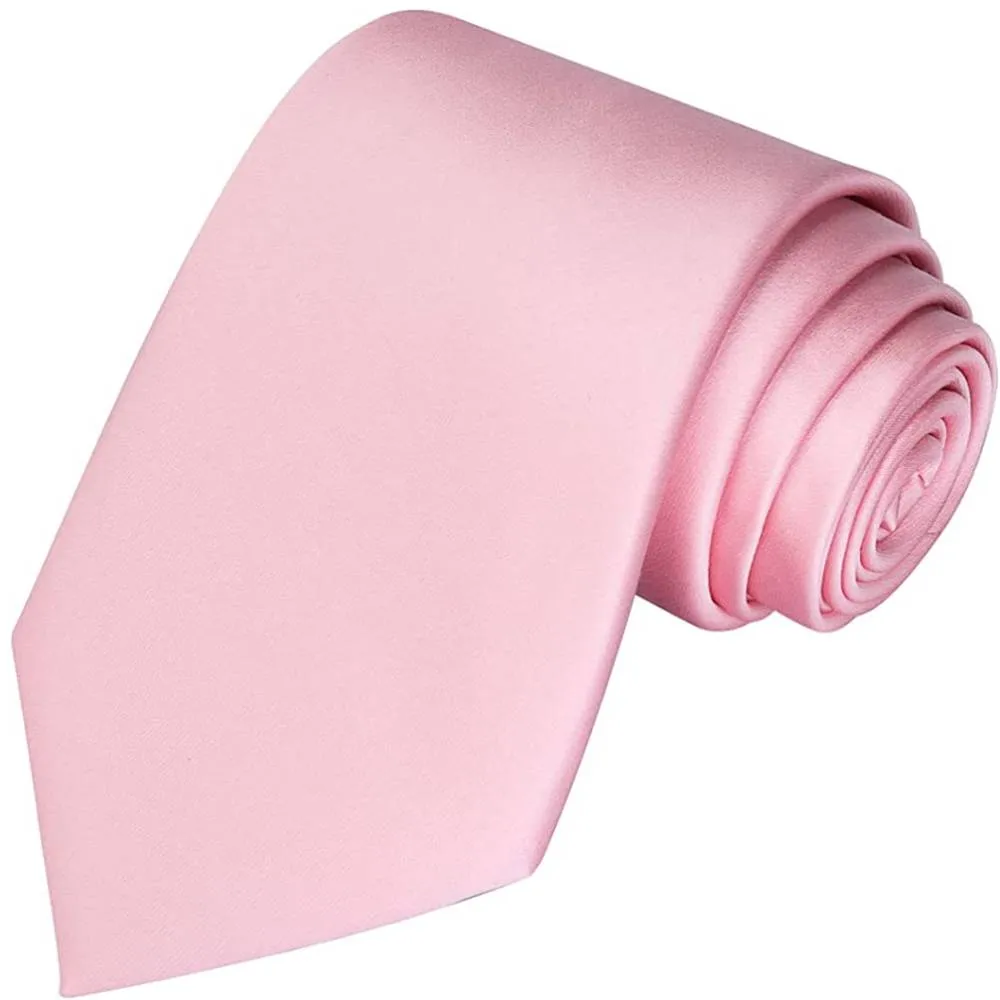 KissTies Solid Satin Tie Pure Color Necktie Mens Ties   Gift Box | Multiple Colors