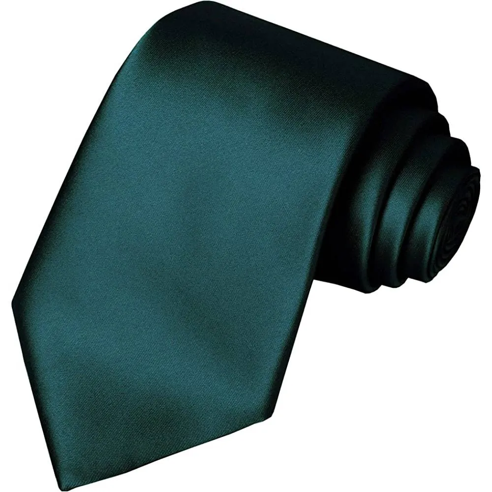 KissTies Solid Satin Tie Pure Color Necktie Mens Ties   Gift Box | Multiple Colors