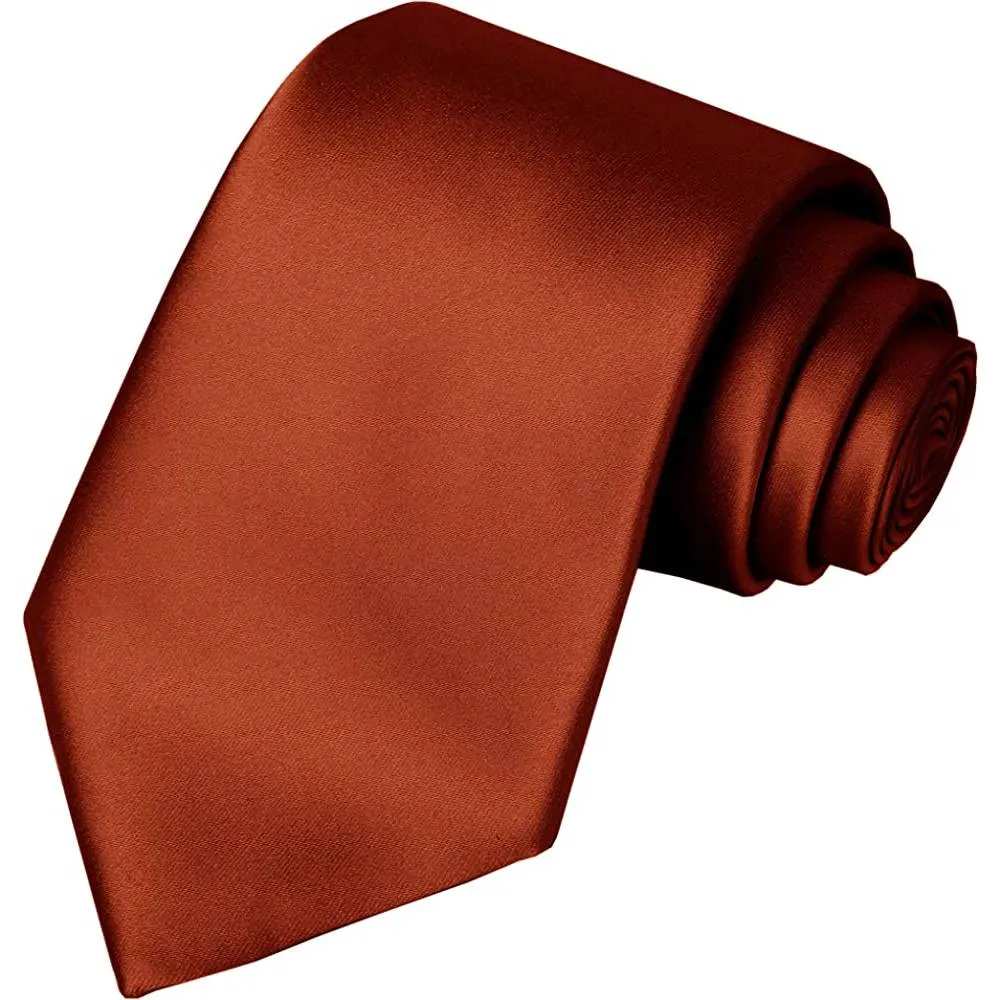 KissTies Solid Satin Tie Pure Color Necktie Mens Ties   Gift Box | Multiple Colors