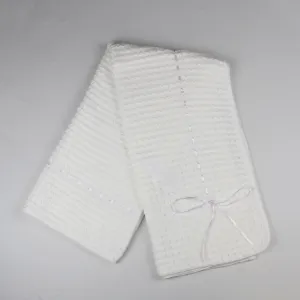Knitted Dandelion Baby Shawl - White