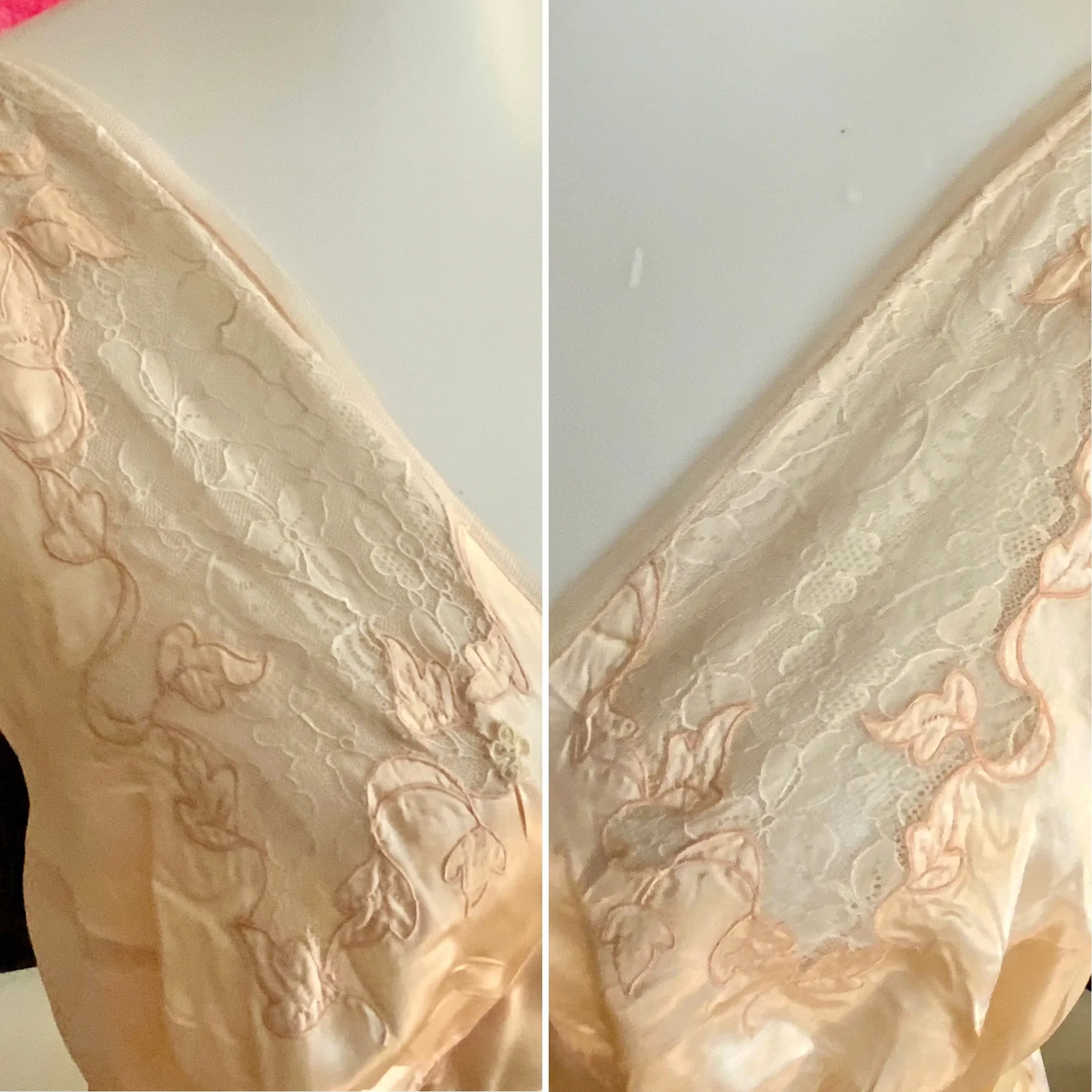 Lace Embroidered Nightgown - 40s