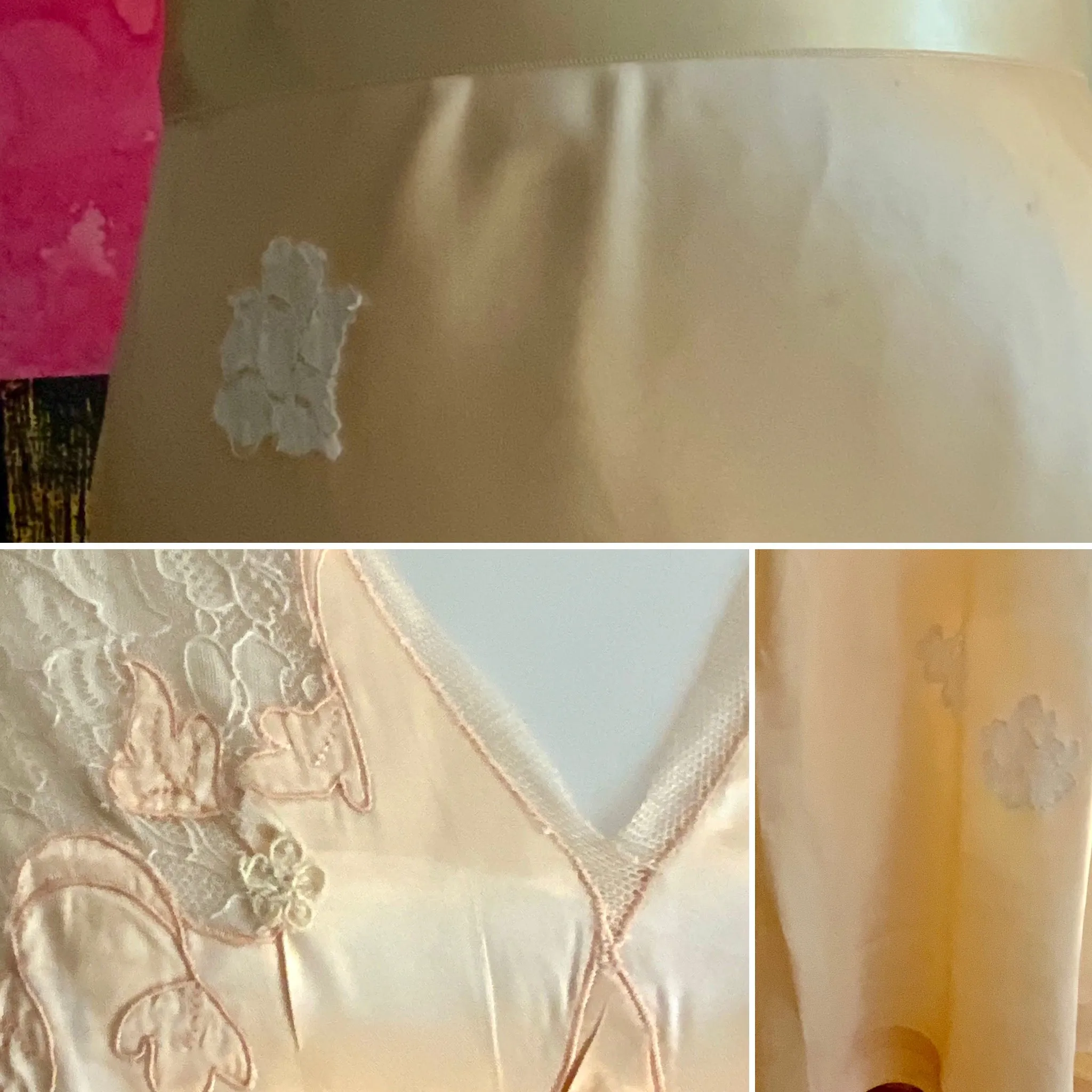 Lace Embroidered Nightgown - 40s
