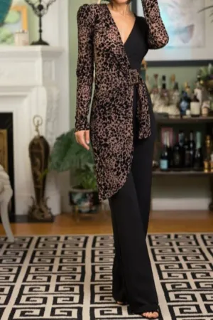 #LADY DIANA BELTED LEOPARD JUMPSUIT