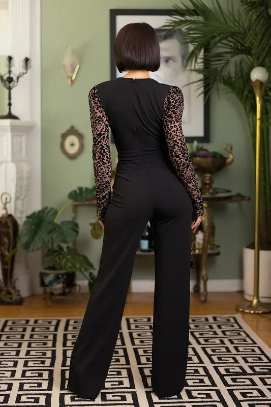 #LADY DIANA BELTED LEOPARD JUMPSUIT