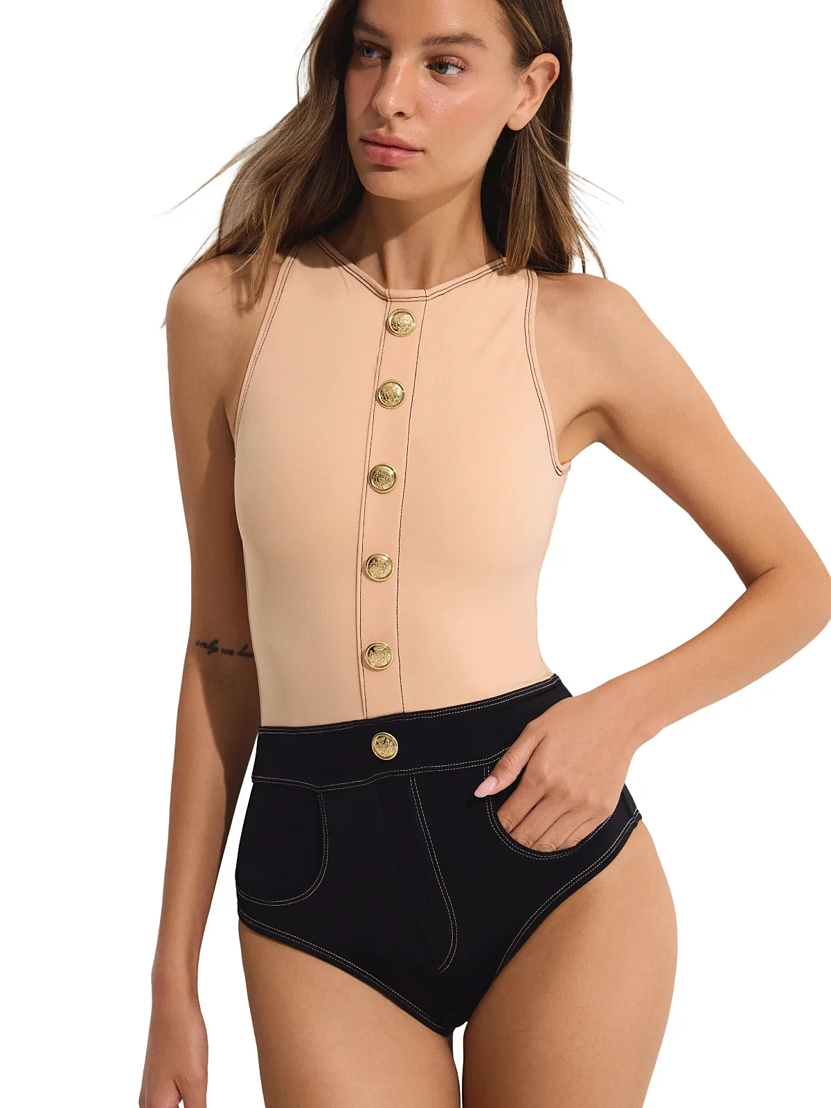 Lavinia High Neck One-Piece
