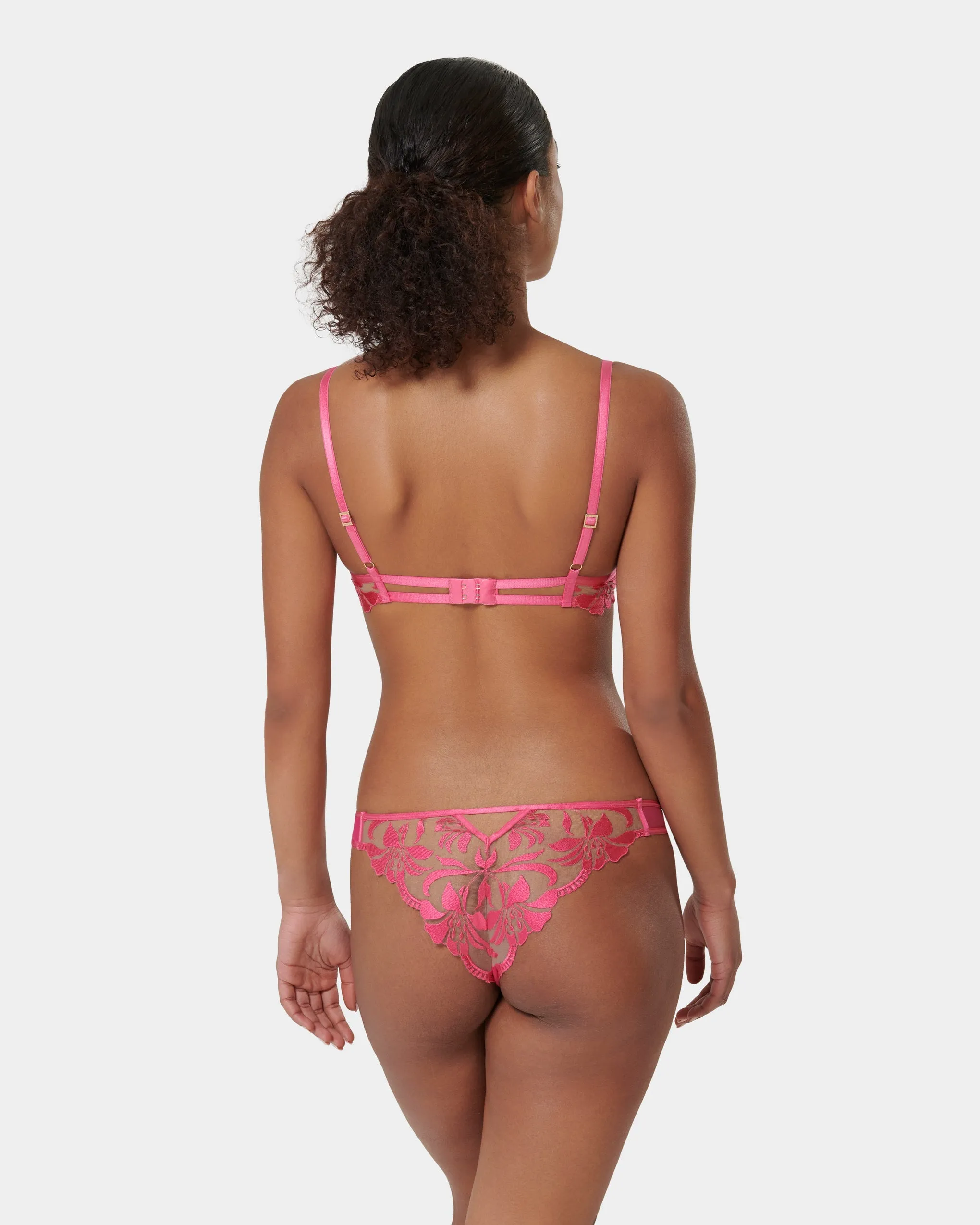 Leonora Panty Fuchsia Pink/Sheer