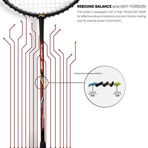 Li-Ning Turbo 99 Strung Carbon Fibre Racket With Free Full Cover