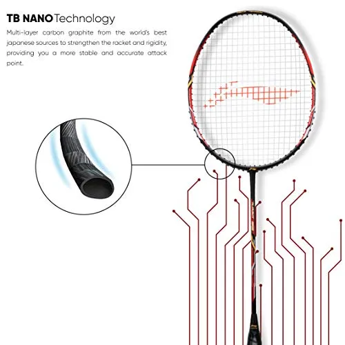 Li-Ning Turbo 99 Strung Carbon Fibre Racket With Free Full Cover