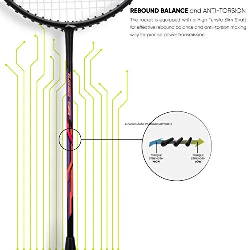 Li-Ning Turbo 99 Strung Carbon Fibre Racket With Free Full Cover