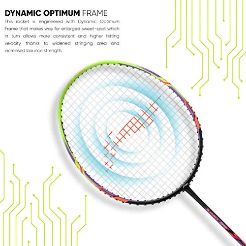 Li-Ning Turbo 99 Strung Carbon Fibre Racket With Free Full Cover