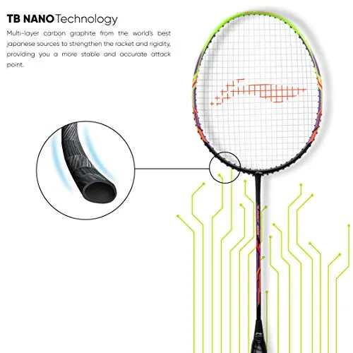 Li-Ning Turbo 99 Strung Carbon Fibre Racket With Free Full Cover