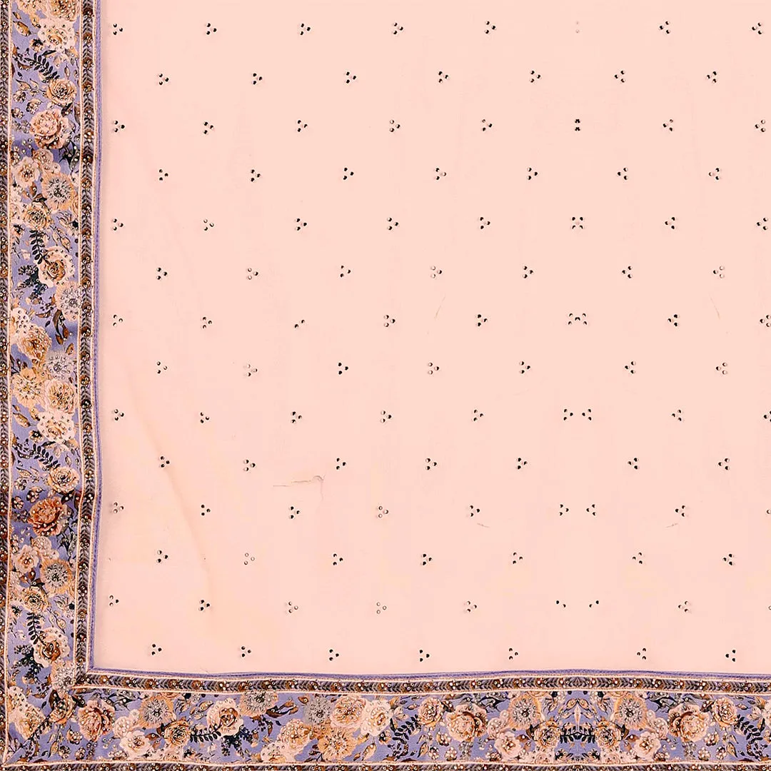 Light Lavender and Cream Lehenga Set