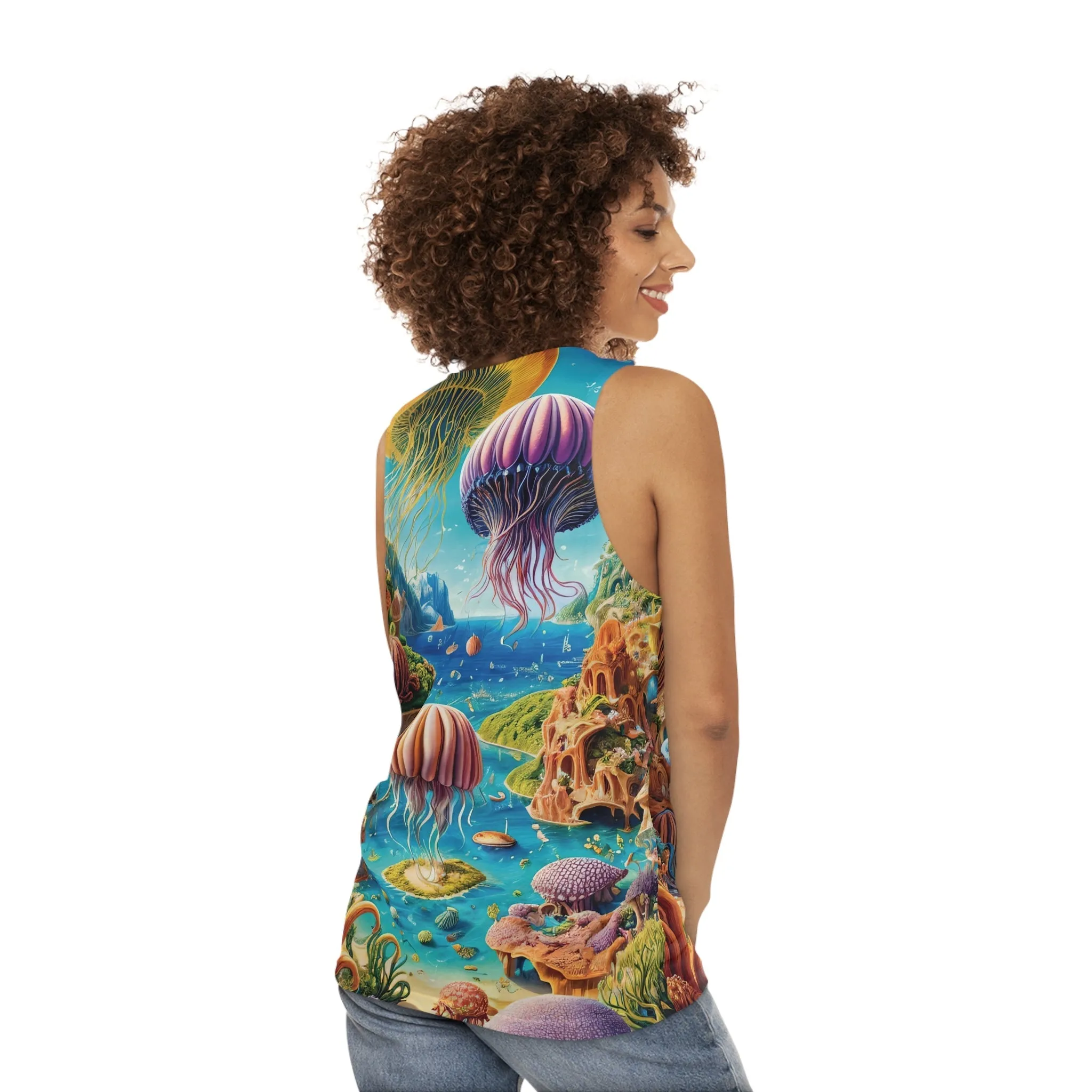 Light Tank Top - Aqua Fantasia