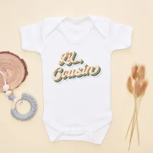 Lil Cousin Rainbow Retro Style Baby Bodysuit