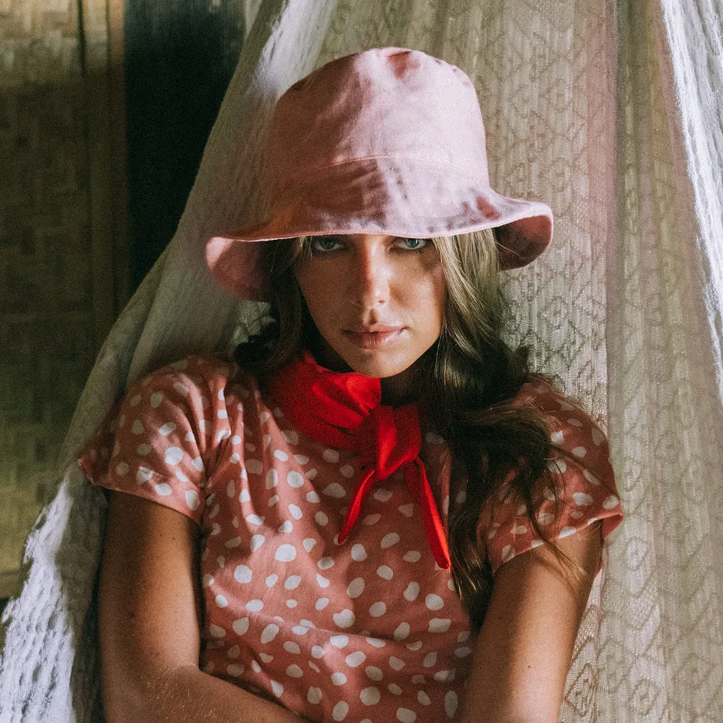 Linen Bucket Hat, Salt Pink