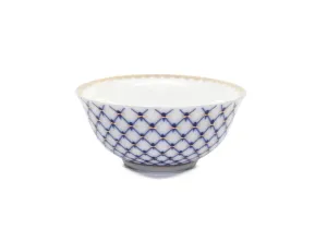 Lomonosov Ornament Piala 4" Tea Cup, Russian Saint Petersburg Cobalt Blue Net