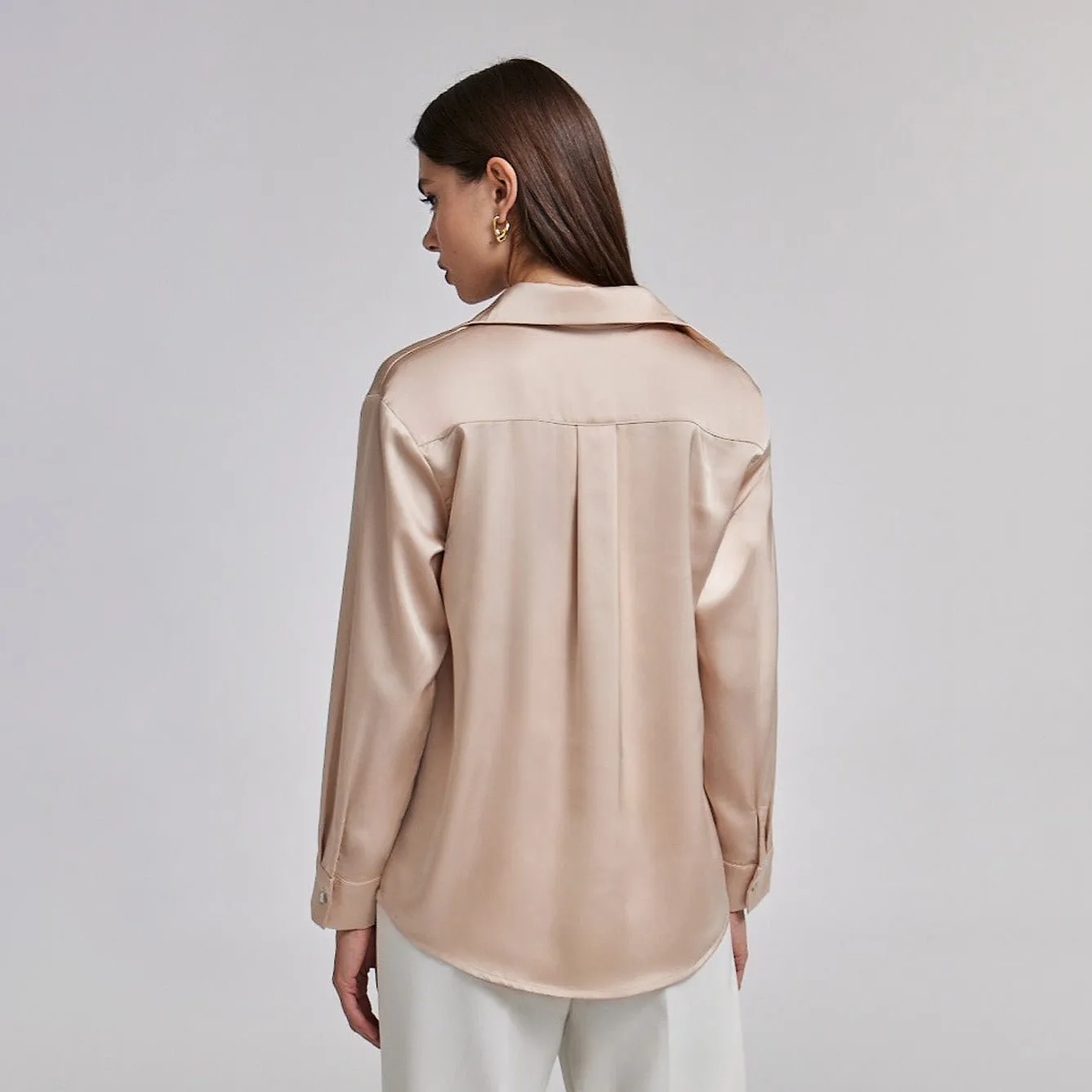 Long Sleeve Satin Shirt