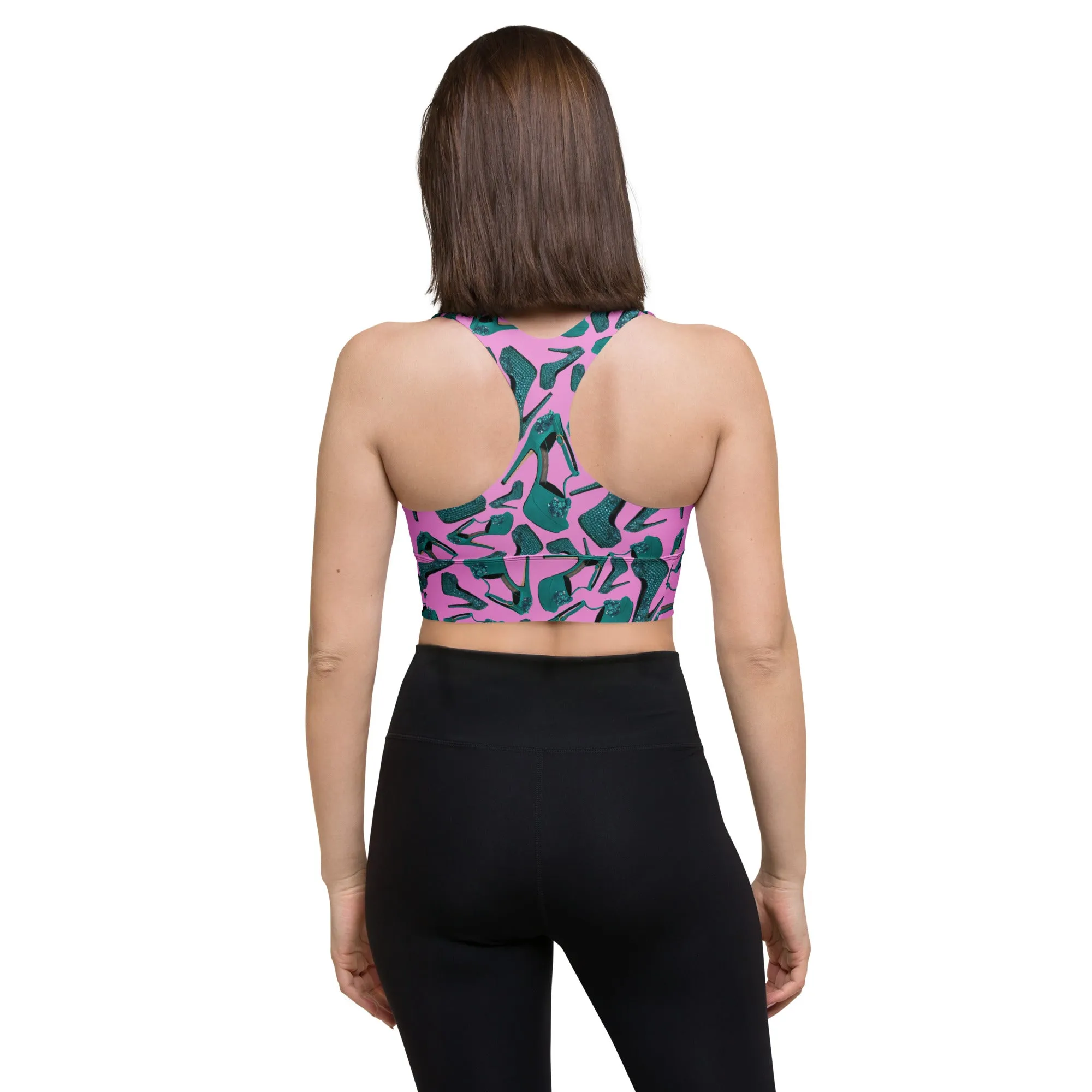 Longline sports bra 'Always busy'