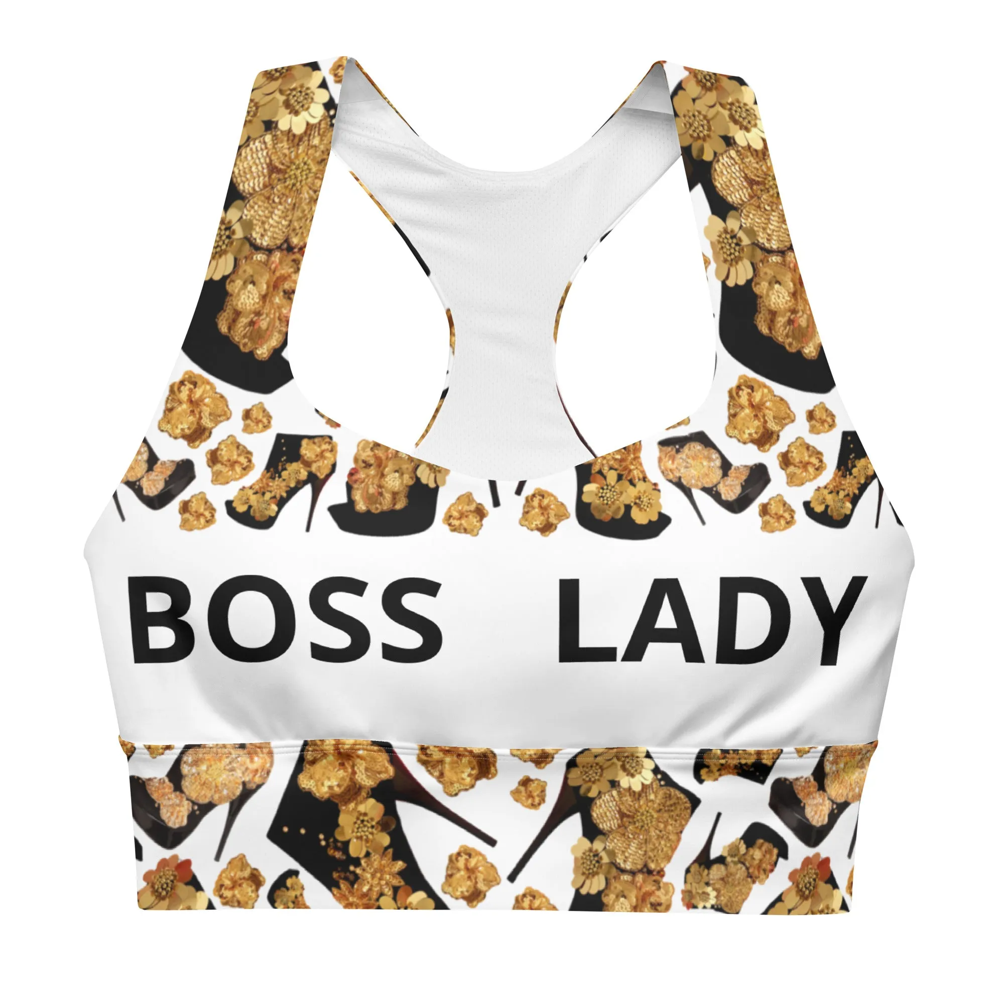 Longline sports bra 'Boss Lady'