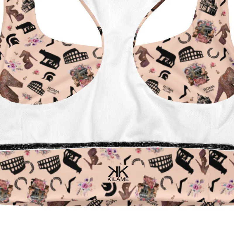 Longline sports bra Fiola 'Quanto sei bella'