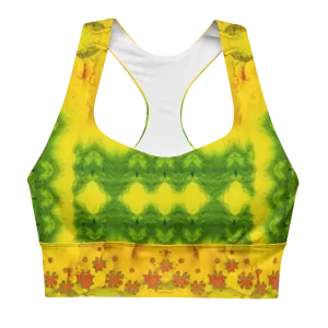 Longline Sports Bra (Her/Muliebris)(Grail Flower Dapple) RJSTH@Fabric#1 RJSTHs2021 RJS