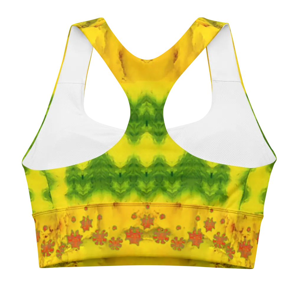 Longline Sports Bra (Her/Muliebris)(Grail Flower Dapple) RJSTH@Fabric#1 RJSTHs2021 RJS